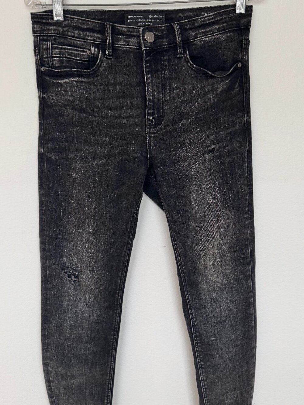 Stradivarius Black Wash Skinny Jeans- Size 8